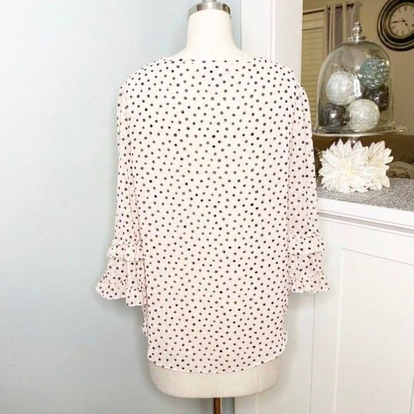 Max Studios Bell Sleeve Top Blush Pink Black Small - Picture 6 of 10